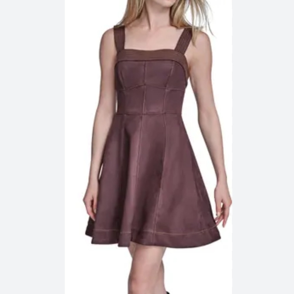 BCBG Women’s Flippy Faux Suede A-Line Dress Size 2